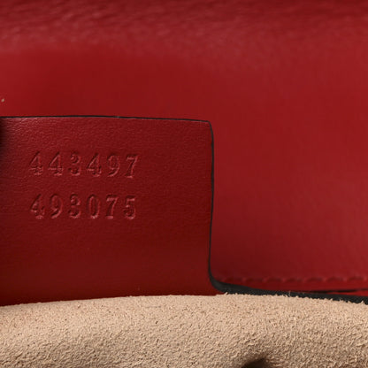 Gucci Calfskin Matelasse Small GG Marmont Shoulder Bag Hibiscus Red 7 of 10