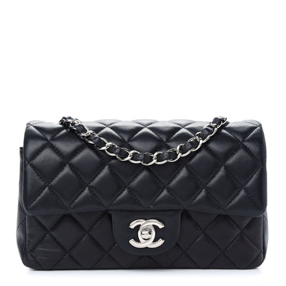 Chanel Lambskin Quilted Mini Rectangular Flap Black 1 of 10