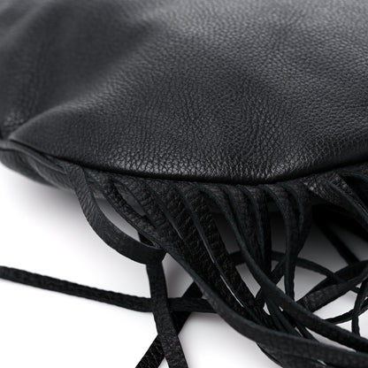 Gucci Calfskin Large New Jackie Nouveau Fringe Hobo Black 10 of 12