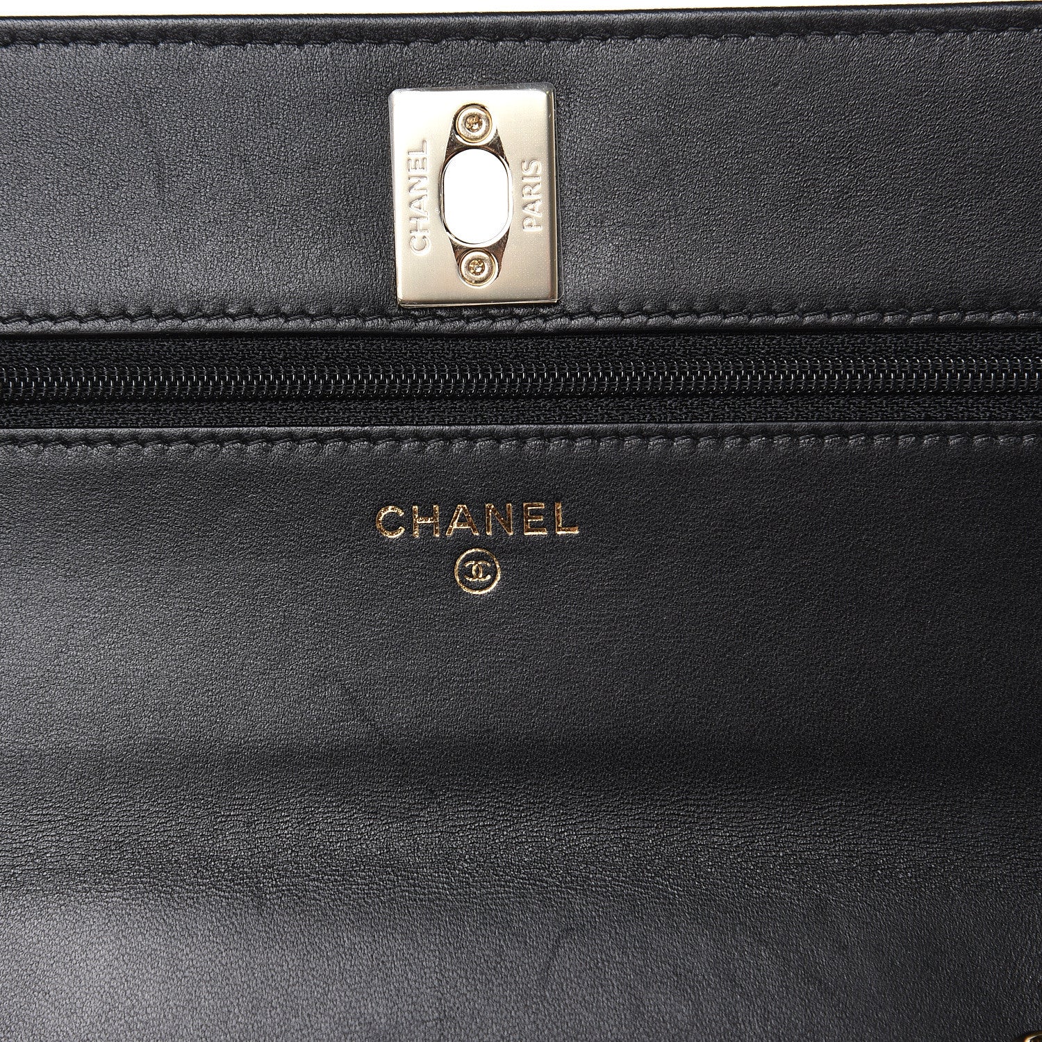 Chanel Lambskin Quilted Trendy CC Wallet On Chain WOC Black 6 of 16