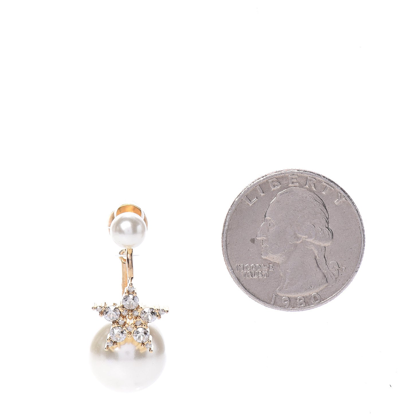 Pearl Crystal My ABCDior Tribales Etoile Earring Gold