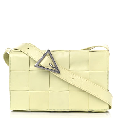 Bottega Veneta Calfskin Intrecciato Cassette Crossbody Bag Lemon Washed 1 of 11