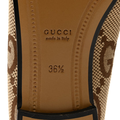 Gucci Canvas GG Monogram Horsebit Womens Jordaan Loafers 36.5 7 of 10