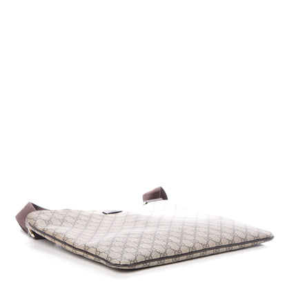 Gucci GG Supreme Monogram Medium Flat Messenger Bag Dark Brown 5 of 10