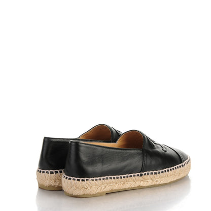 Chanel Lambskin CC Espadrilles 37 Black 4 of 7