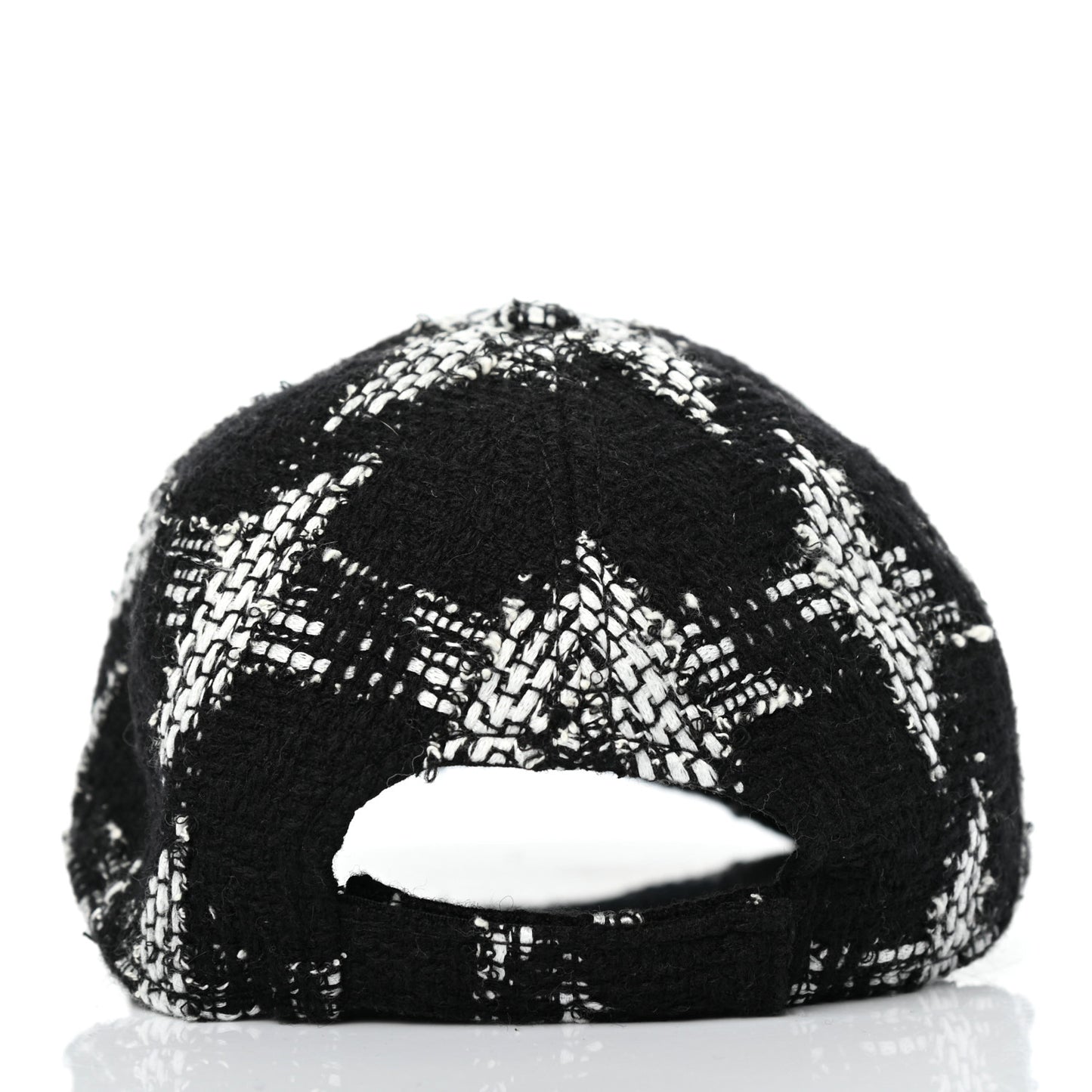 Tweed Cap Hat M Black White