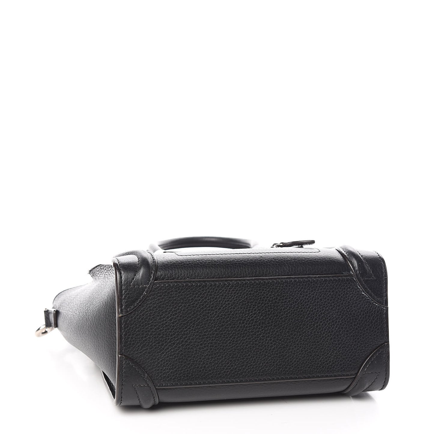 Drummed Calfskin Nano Luggage Black