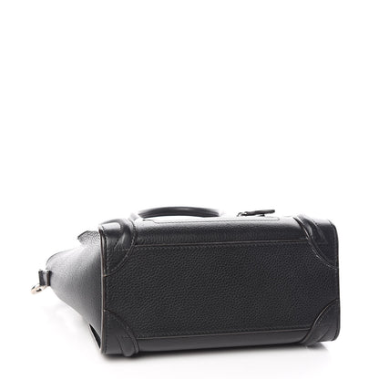 Celine Drummed Calfskin Nano Luggage Black 4 of 13