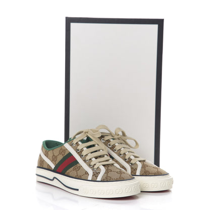 Gucci GG Monogram Web Womens 1977 Tennis Sneakers 35.5 Beige Ebony Mystic White 8 of 8