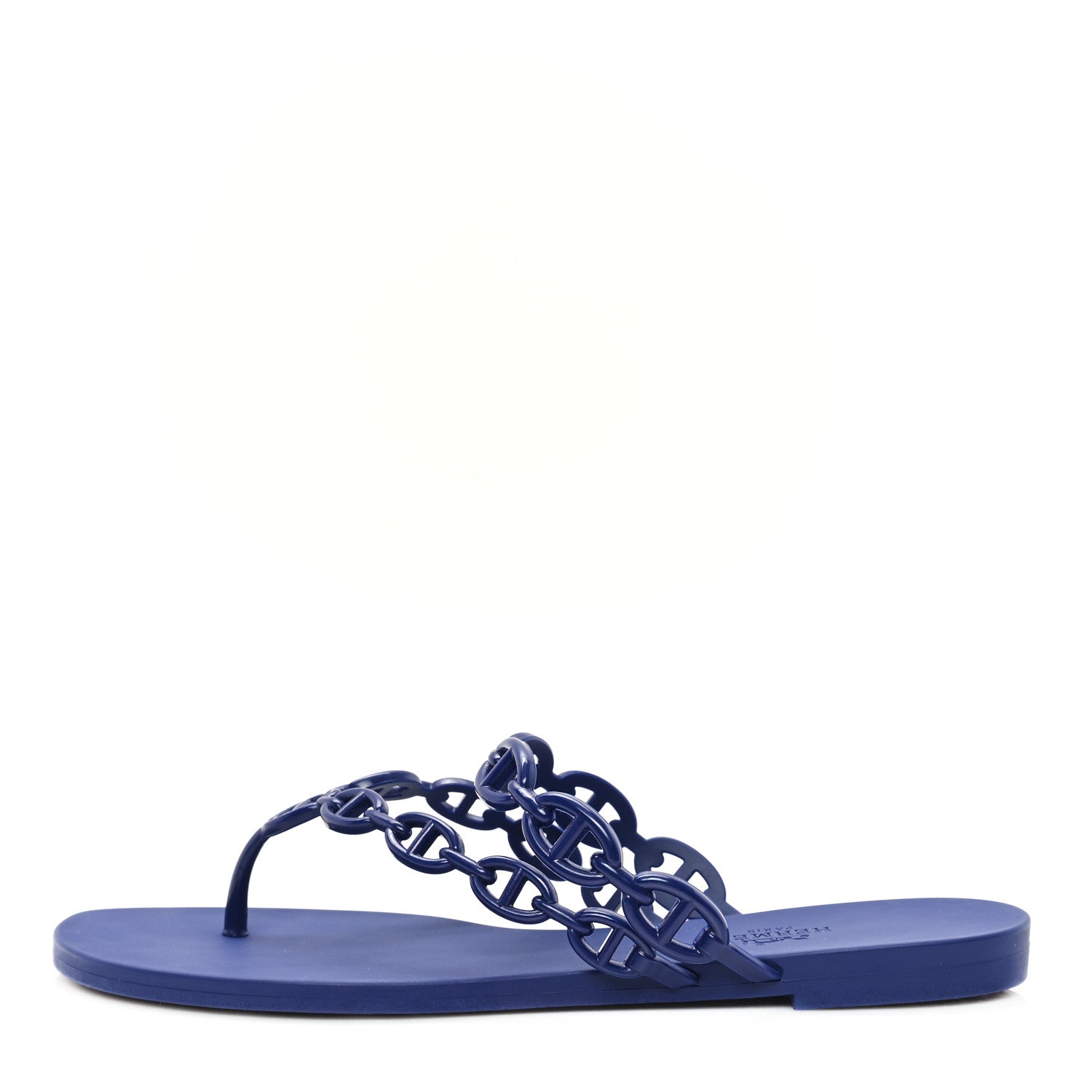Hermes Rubber Chaine d'Ancre Island Sandals 39 Bleu Smalt 1 of 9