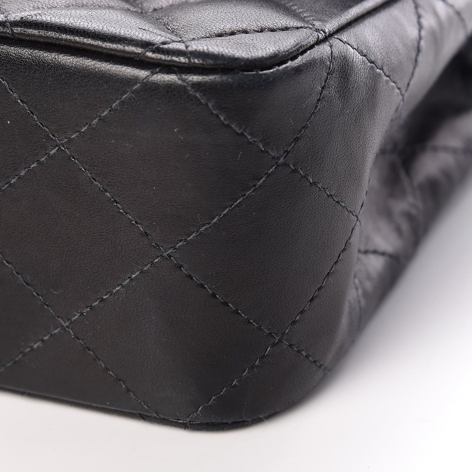 Chanel Lambskin Quilted Medium Double Flap Black 10 of 12