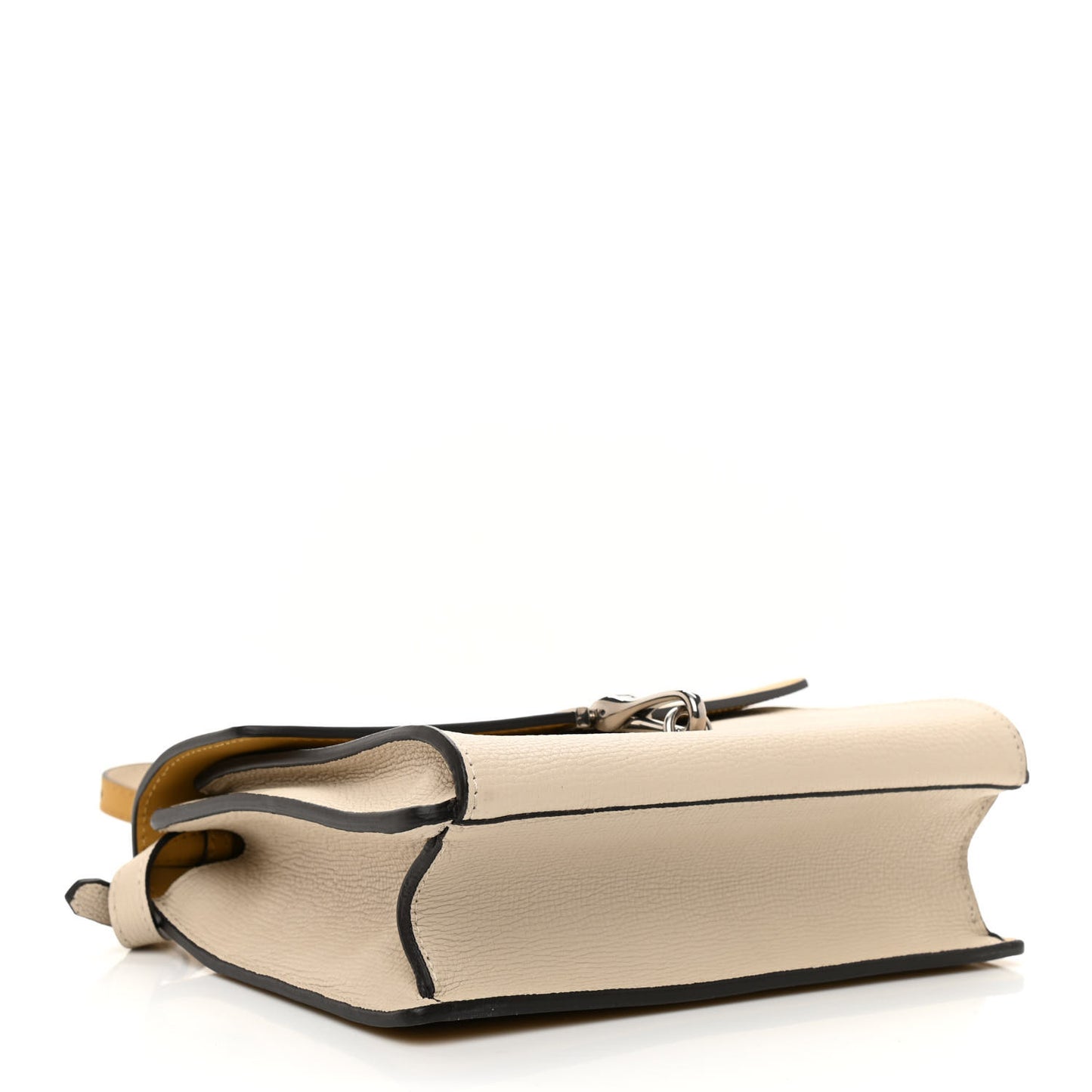 Derby Calfskin Bi-Color Small Macken Crossbody Bag Limestone Cornflower Yellow