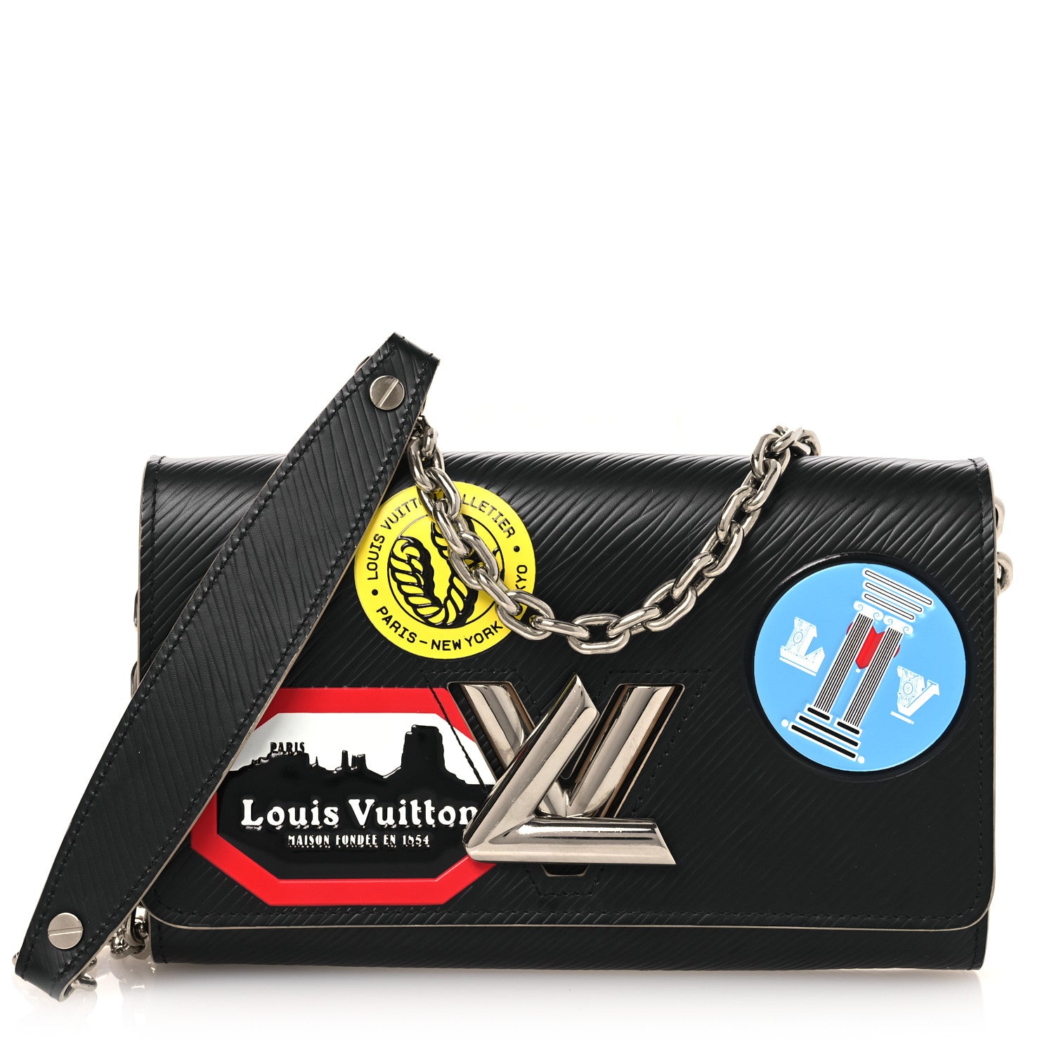 Louis Vuitton Epi World Tour Twist Chain Wallet Black 1 of 10