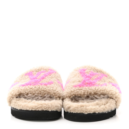 Louis Vuitton Shearling Paseo Flat Comfort Mule 39 Beige 2 of 9