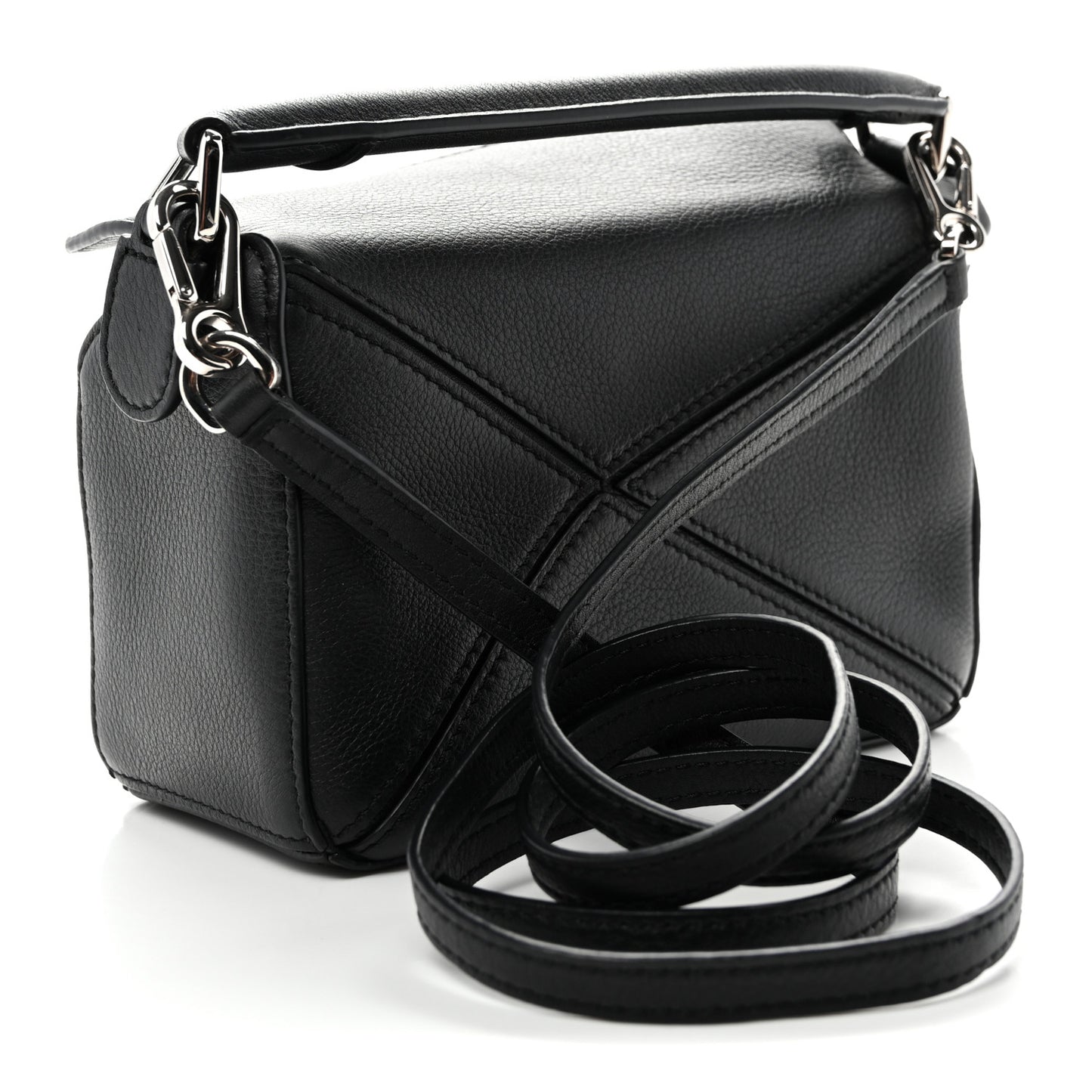 Calfskin Mini Puzzle Bag Black