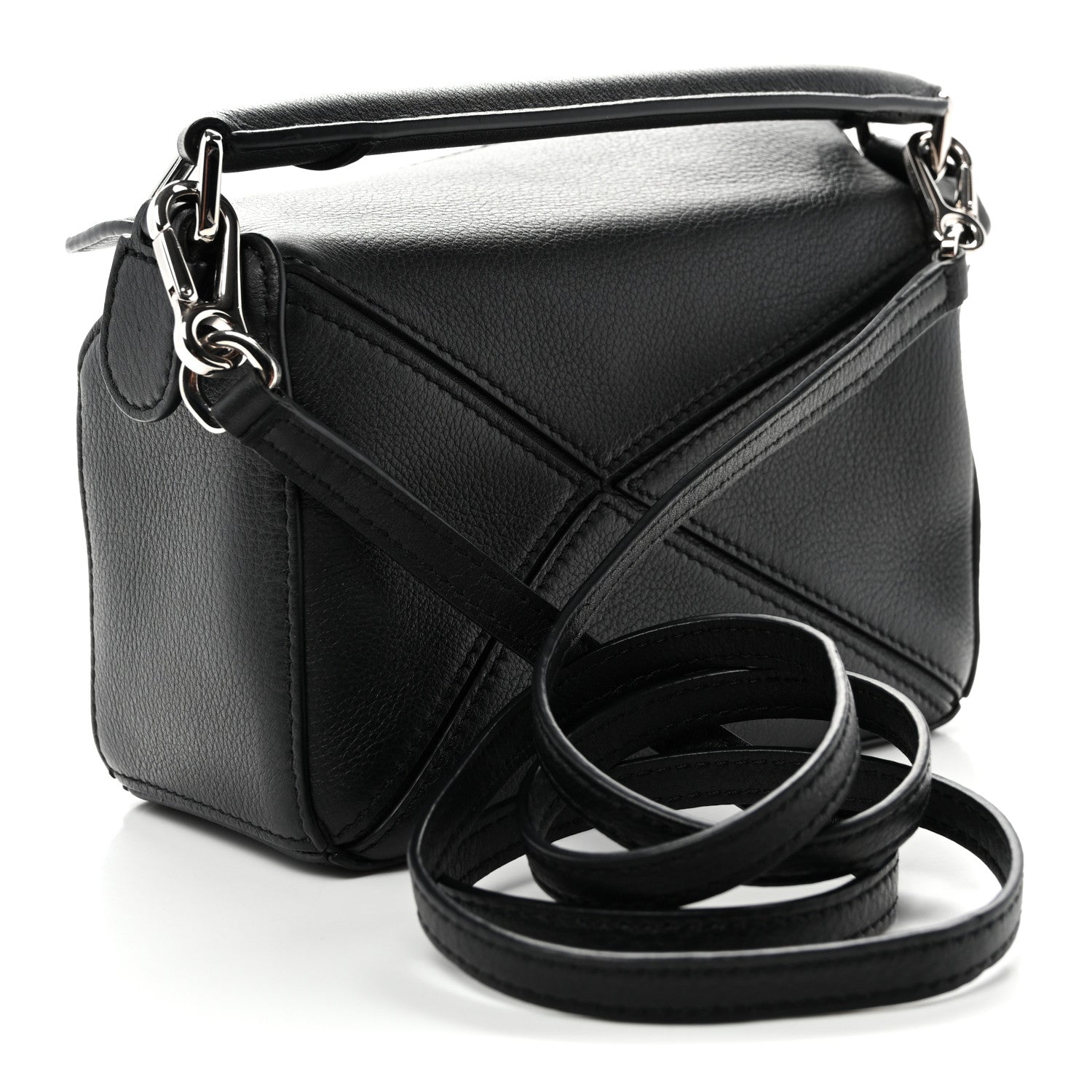 Loewe Calfskin Mini Puzzle Bag Black 3 of 9