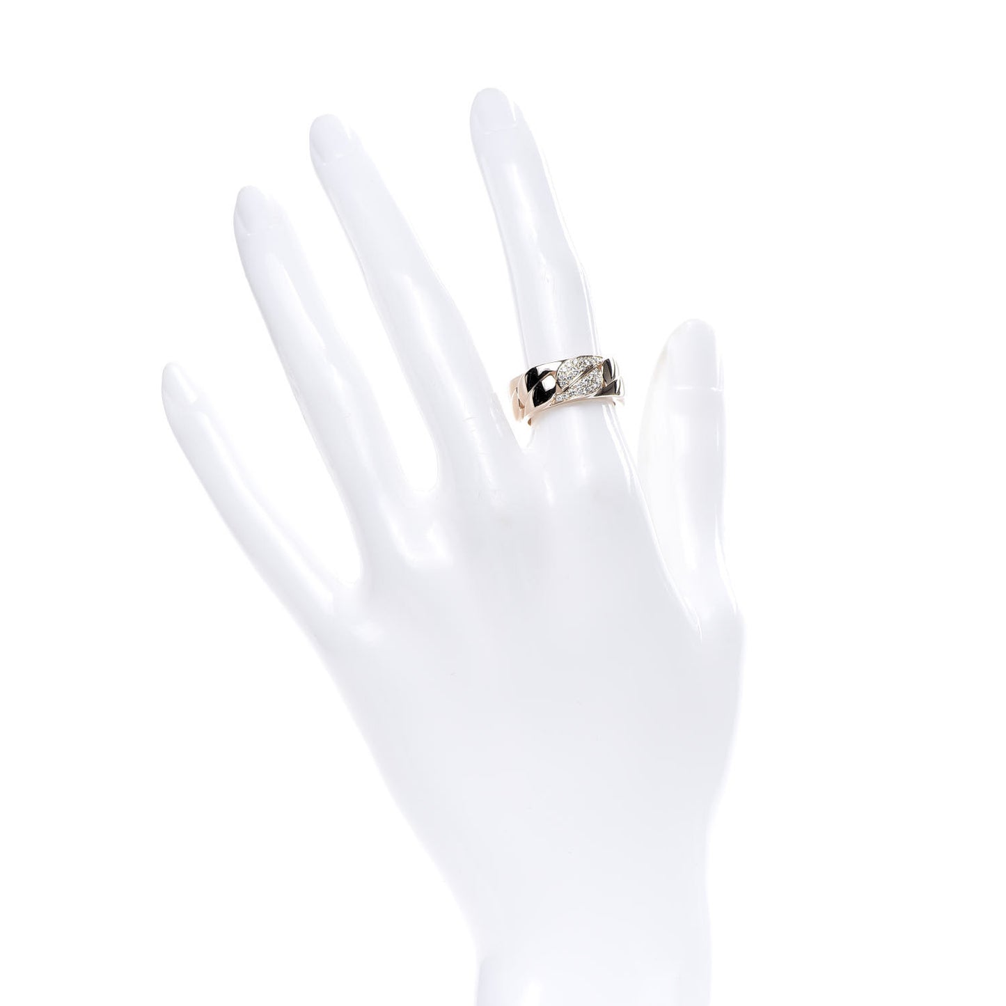 18K Pink Gold Diamond La Dona Ring 50 5.25