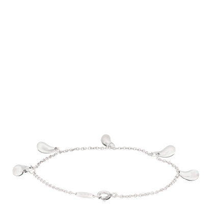 Tiffany Sterling Silver Elsa Peretti Five Teardrop Charm Bracelet 2 of 3