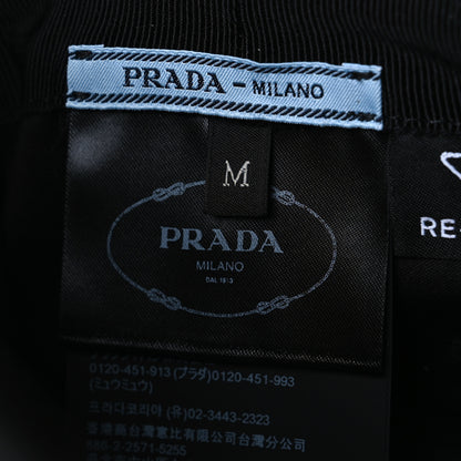 Prada Re-Nylon Metal Triangle Logo Womens Bucket Hat M Black 8 of 8