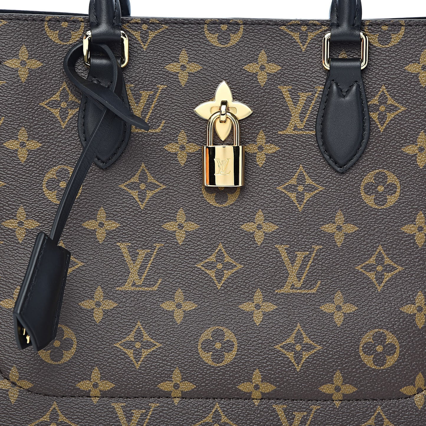 Monogram Flower Tote Black