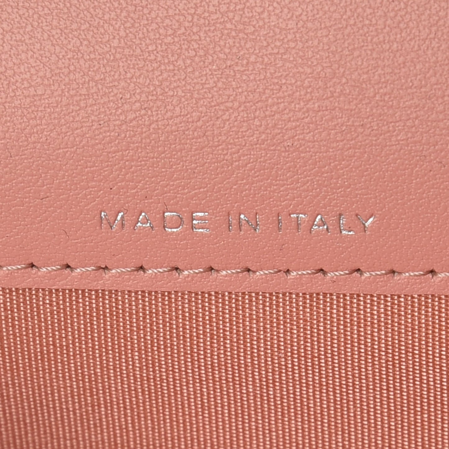 Goatskin Camellia Embossed Card Holder Wallet Light Pink