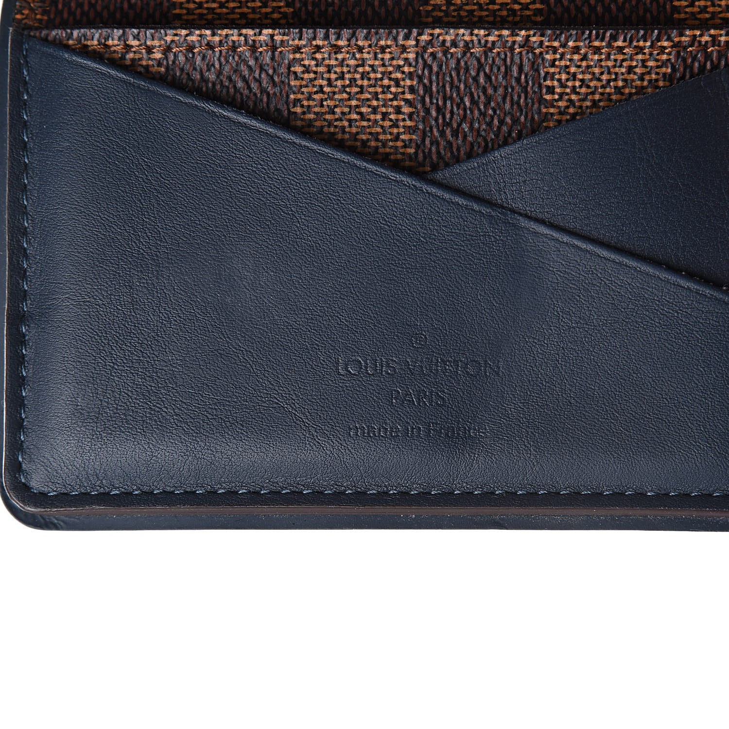 Louis Vuitton Damier Ebene Pocket Organizer NM Blue 6 of 11