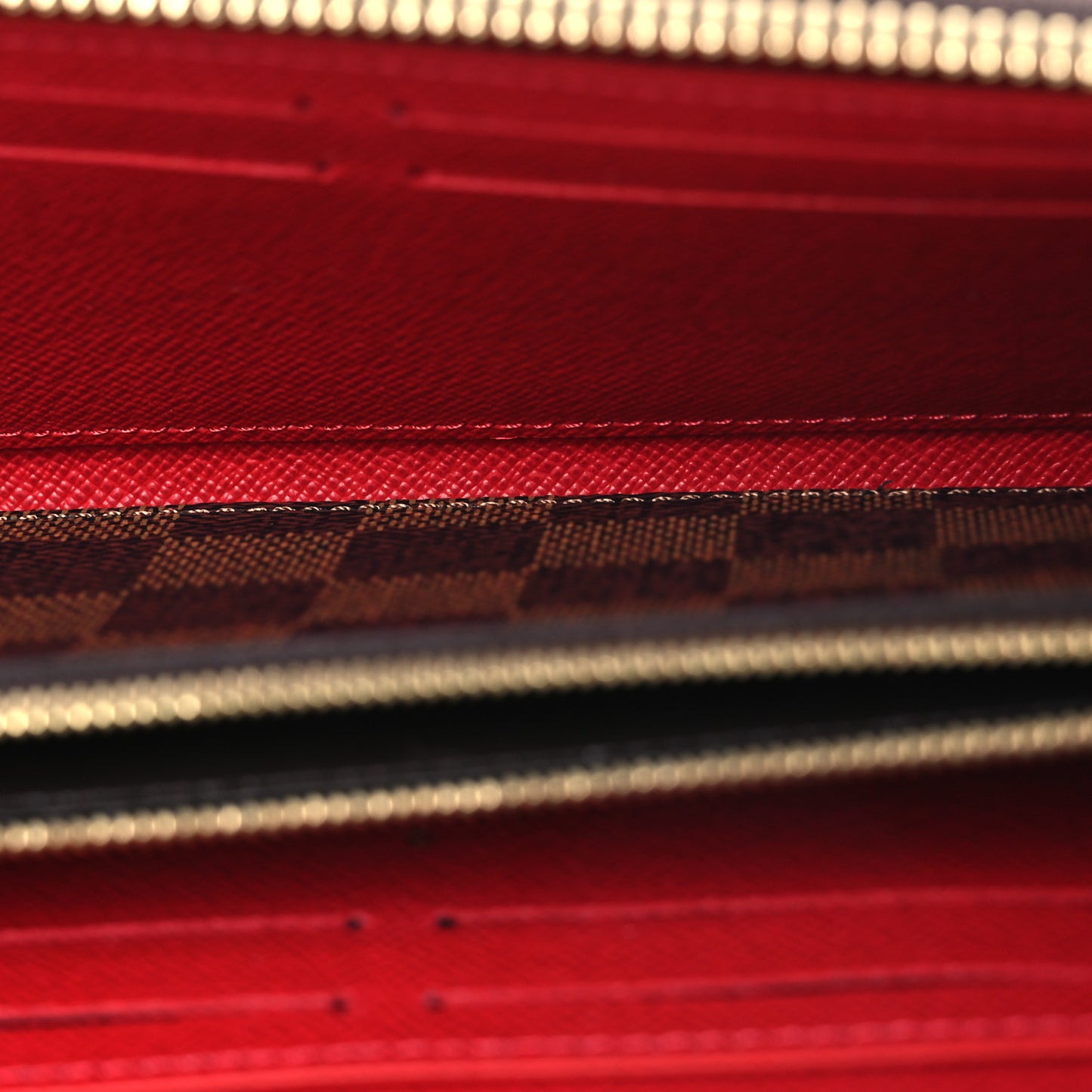 Damier Ebene Clemence Wallet Cherry