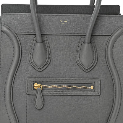 Celine Baby Drummed Calfskin Micro Luggage Kohl 8 of 12