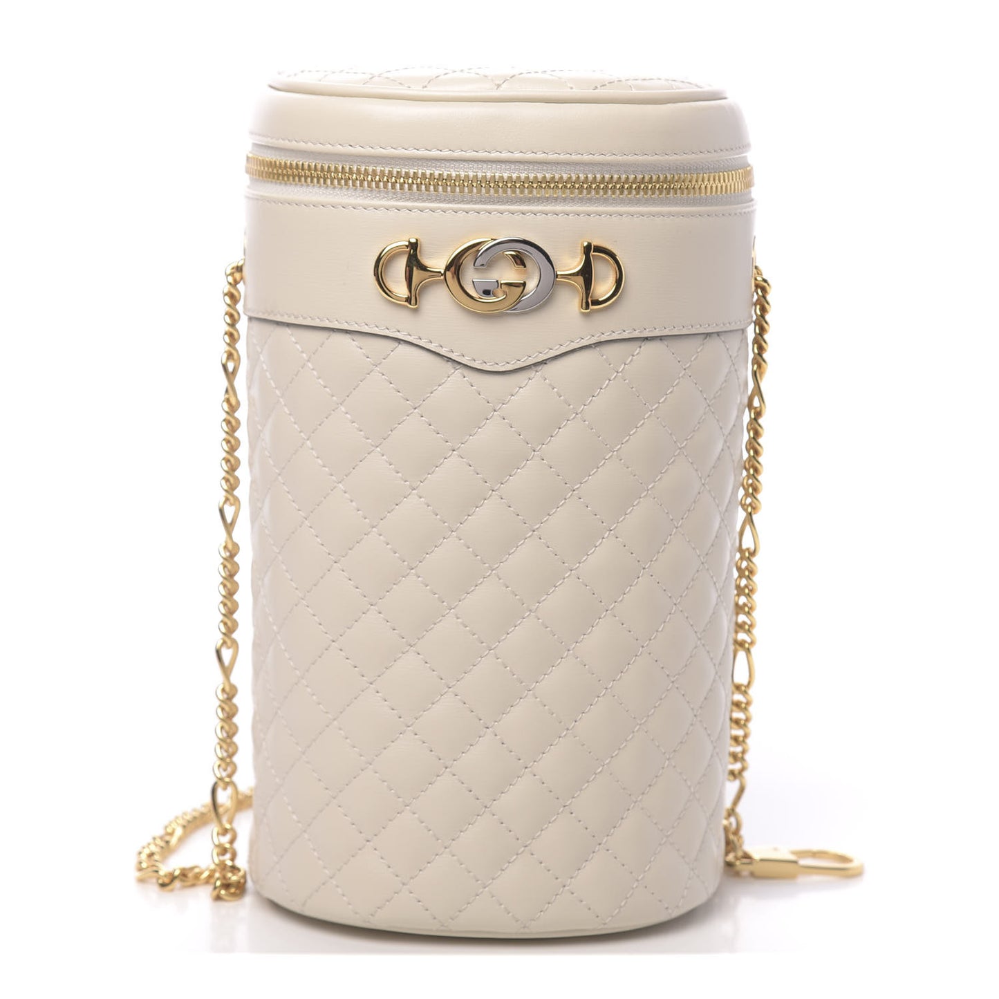 Calfskin Trapuntata Zumi Belt Bag Off White