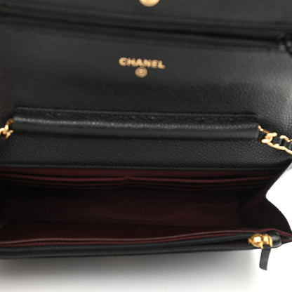 Chanel Caviar Quilted Wallet On Chain WOC Black 5 of 12
