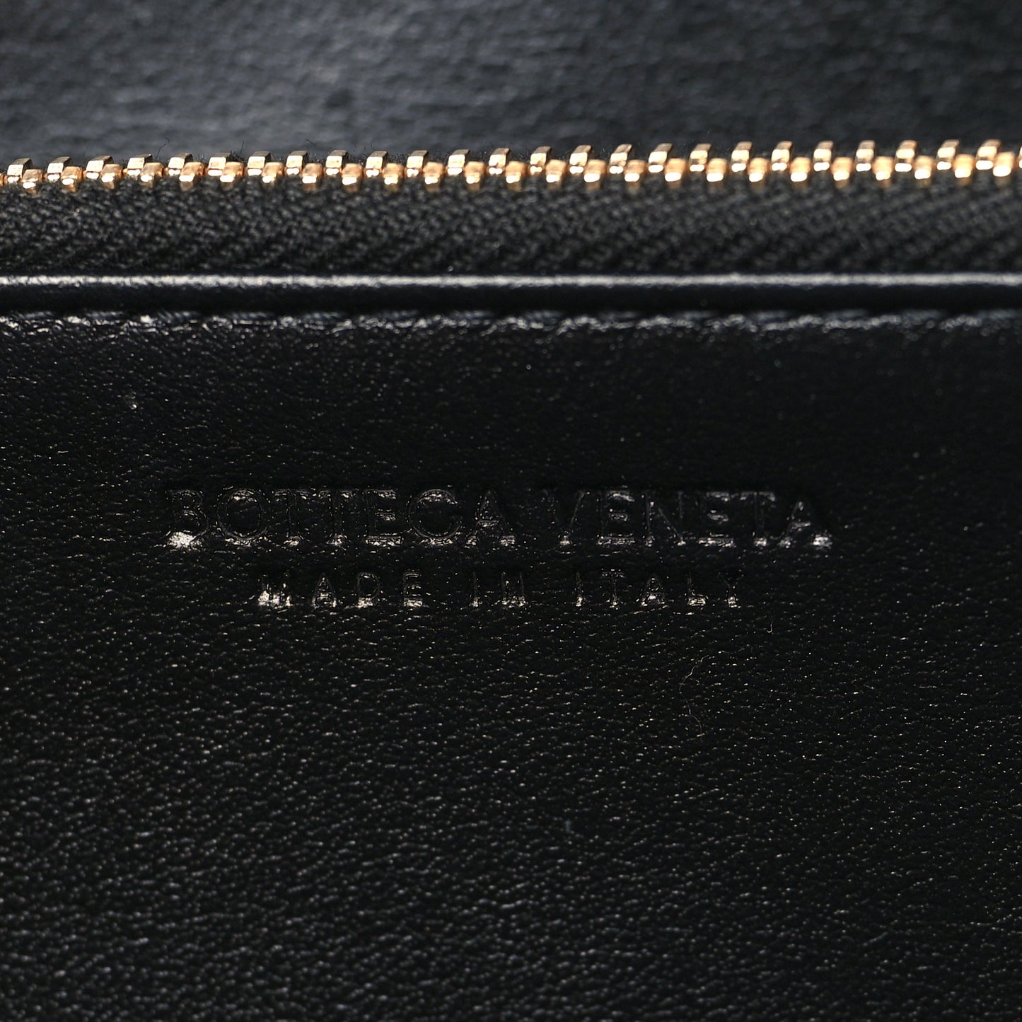 Nappa Intrecciato Zip Around Wallet Black