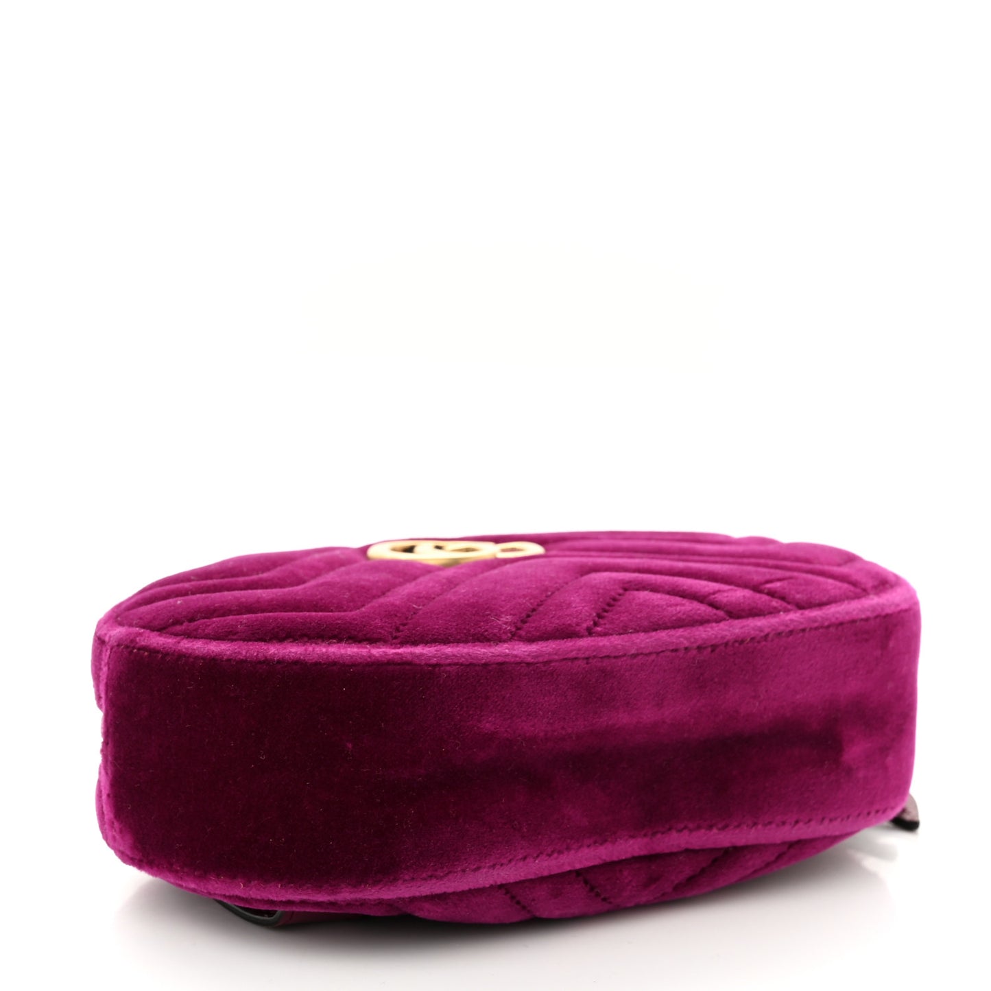 Velvet Matelasse GG Marmont Belt Bag Fuchsia 85 34 Violet Cyclamen