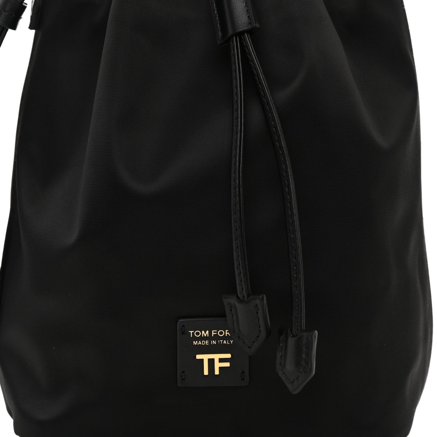 Nylon Small Disco Bucket Bag Black