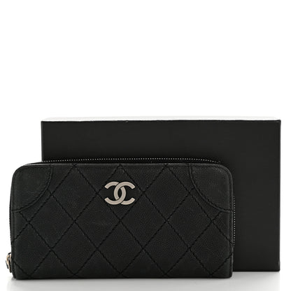 Chanel Caviar Quilted Stitched Outdoor Ligne Wallet Black 12 of 12