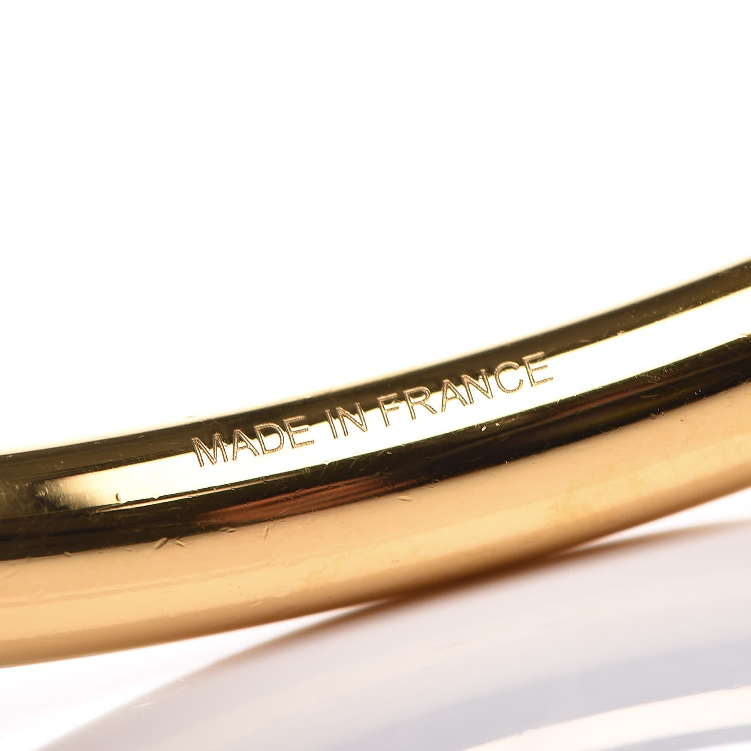 Hermes Calfskin Loop 1 Bracelet M Gold Black 4 of 7