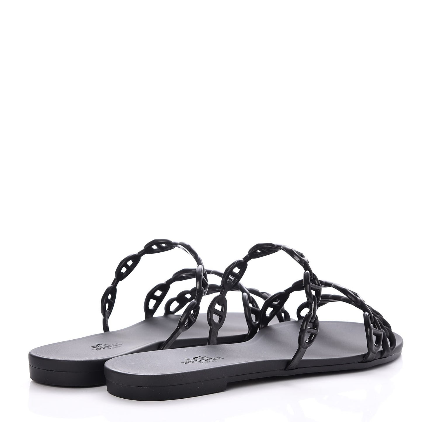 Rubber Chaine d'Ancre Rivage Sandals 37 Black