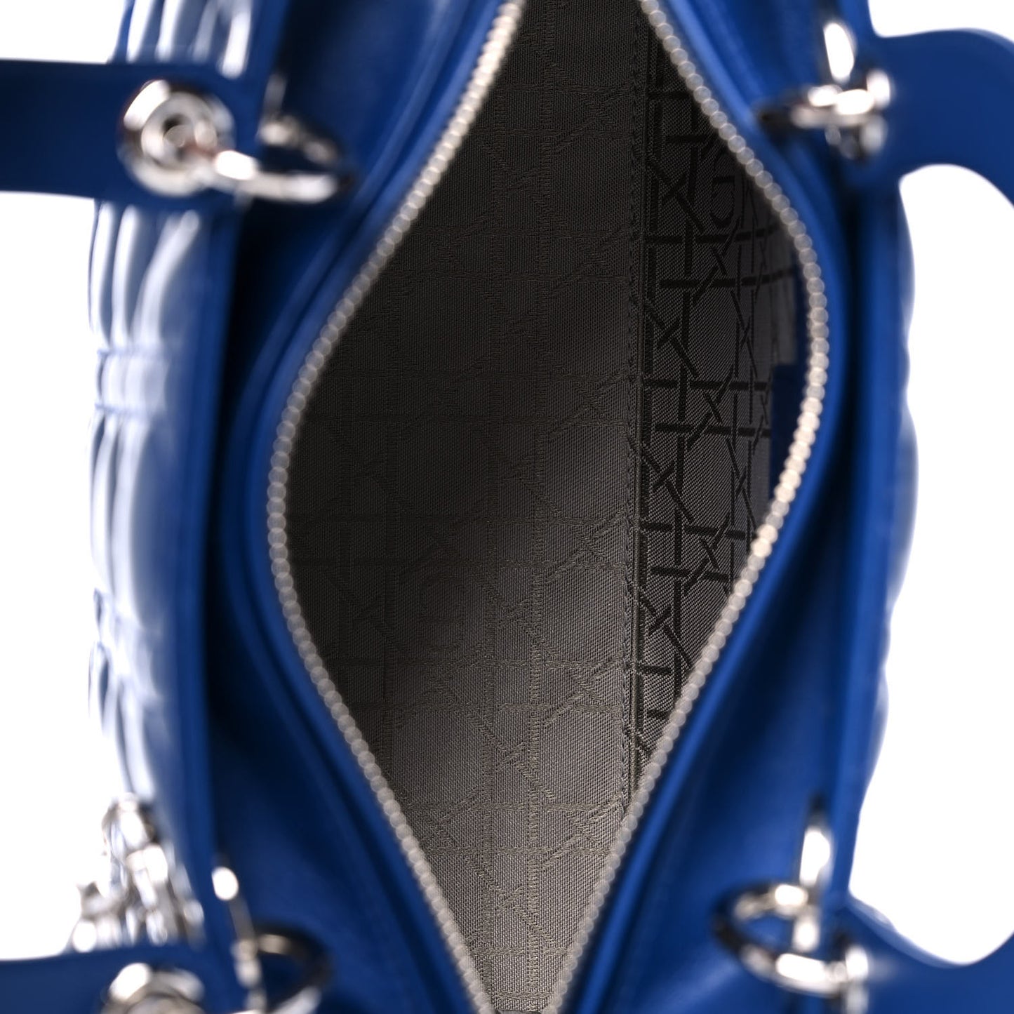 Lambskin Cannage Medium Lady Dior Blue