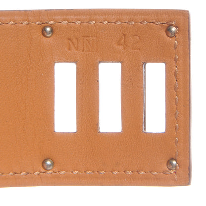 Hermes Shiny Alligator Kelly Dog Cuff Braise 5 of 6