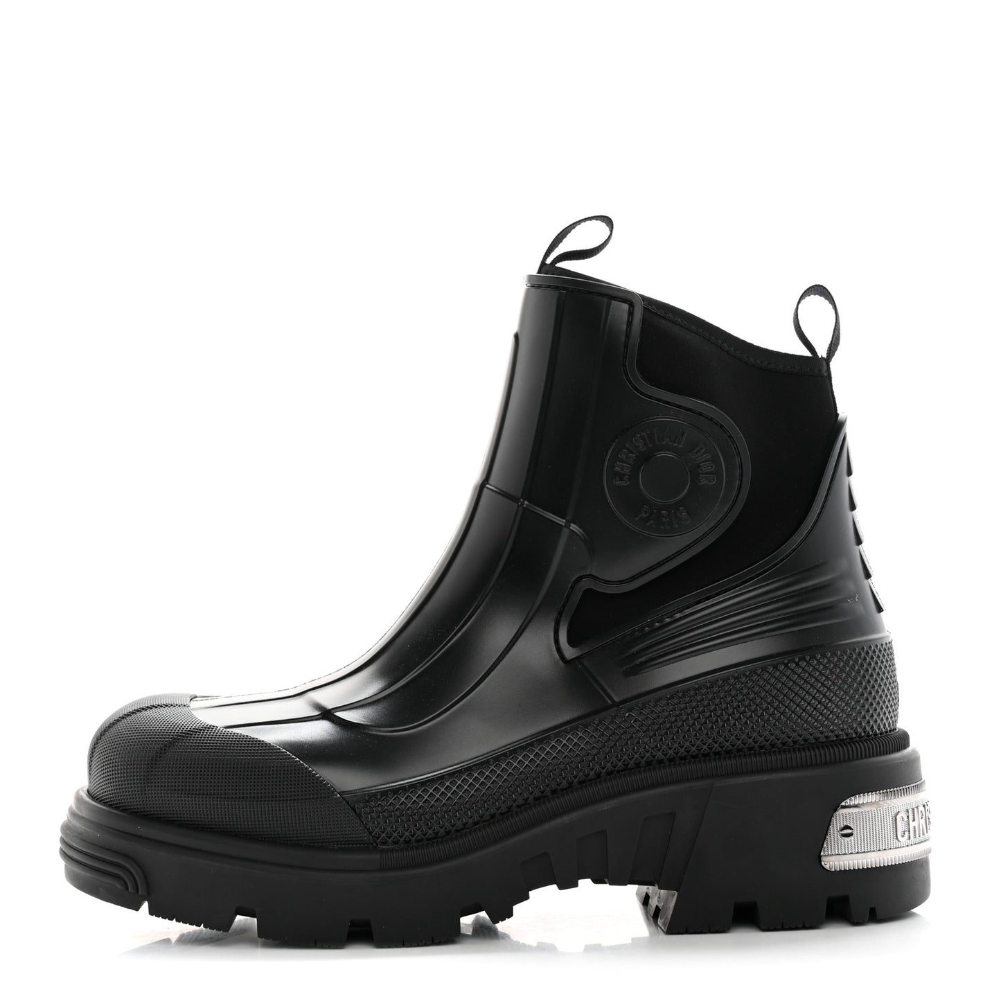 Neoprene Rubber Dior Genesis 30mm Ankle Boots 37 Black