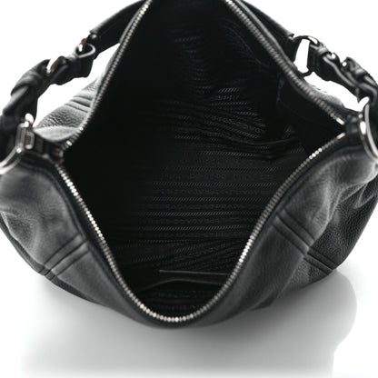 Prada Vitello Phenix Hobo Black 5 of 12