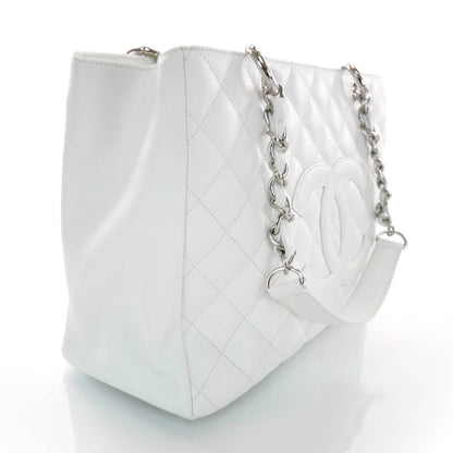 Chanel Caviar Grand Shopping Tote GST White 6 of 11