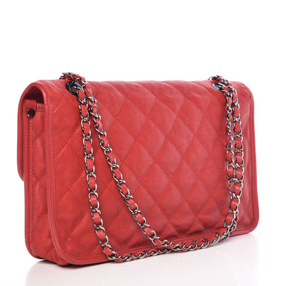Chanel Caviar Quilted Large French Riviera Flap Red 3 of 9