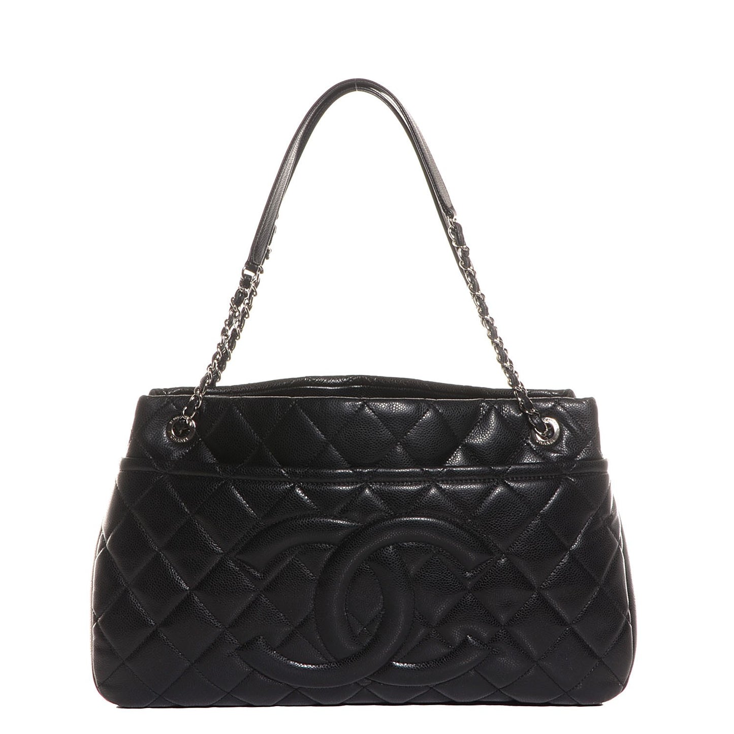Caviar Quilted CC Timeless Soft Tote Black