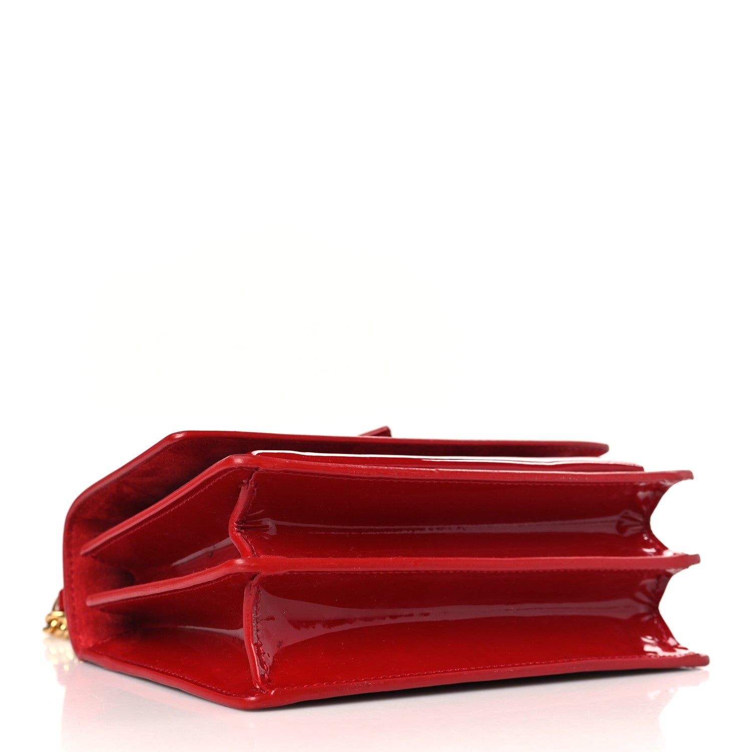 Saint Laurent Patent Small Monogram Sunset Red 4 of 8