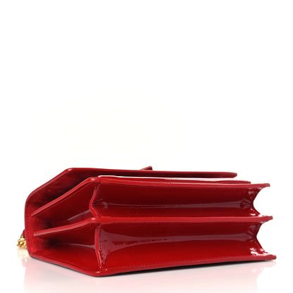 Saint Laurent Patent Small Monogram Sunset Red 4 of 8