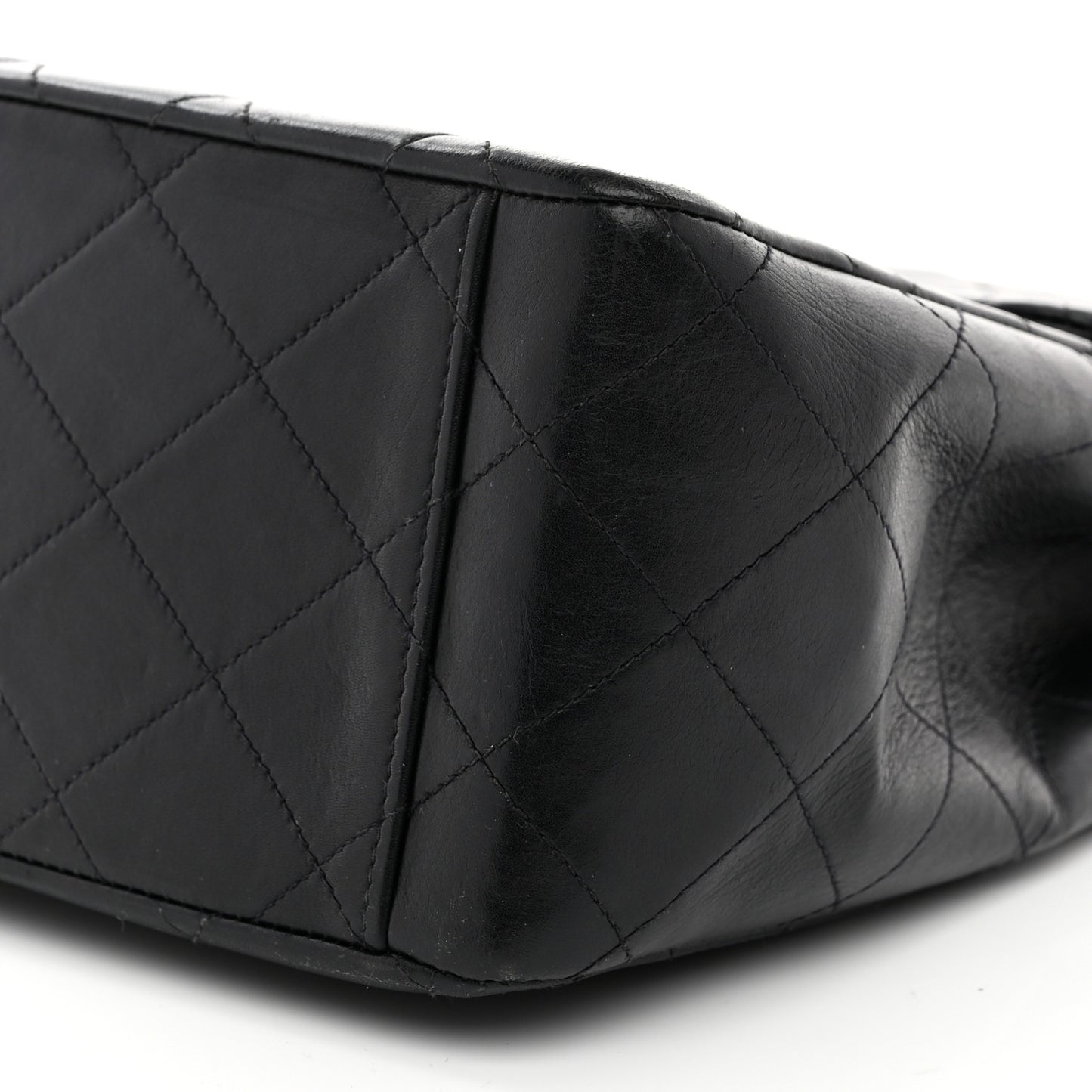 Lambskin Quilted XL Jumbo Single Flap Black