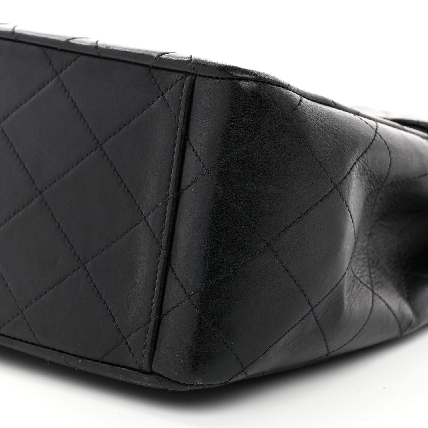 Chanel Lambskin Quilted XL Jumbo Single Flap Black 10 of 11