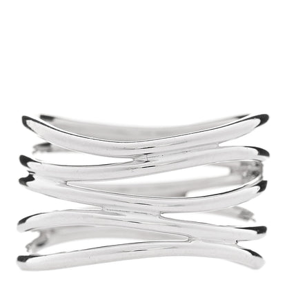 Tiffany Sterling Silver Elsa Peretti 5 Row Wave Ring 50 5.25 1 of 4