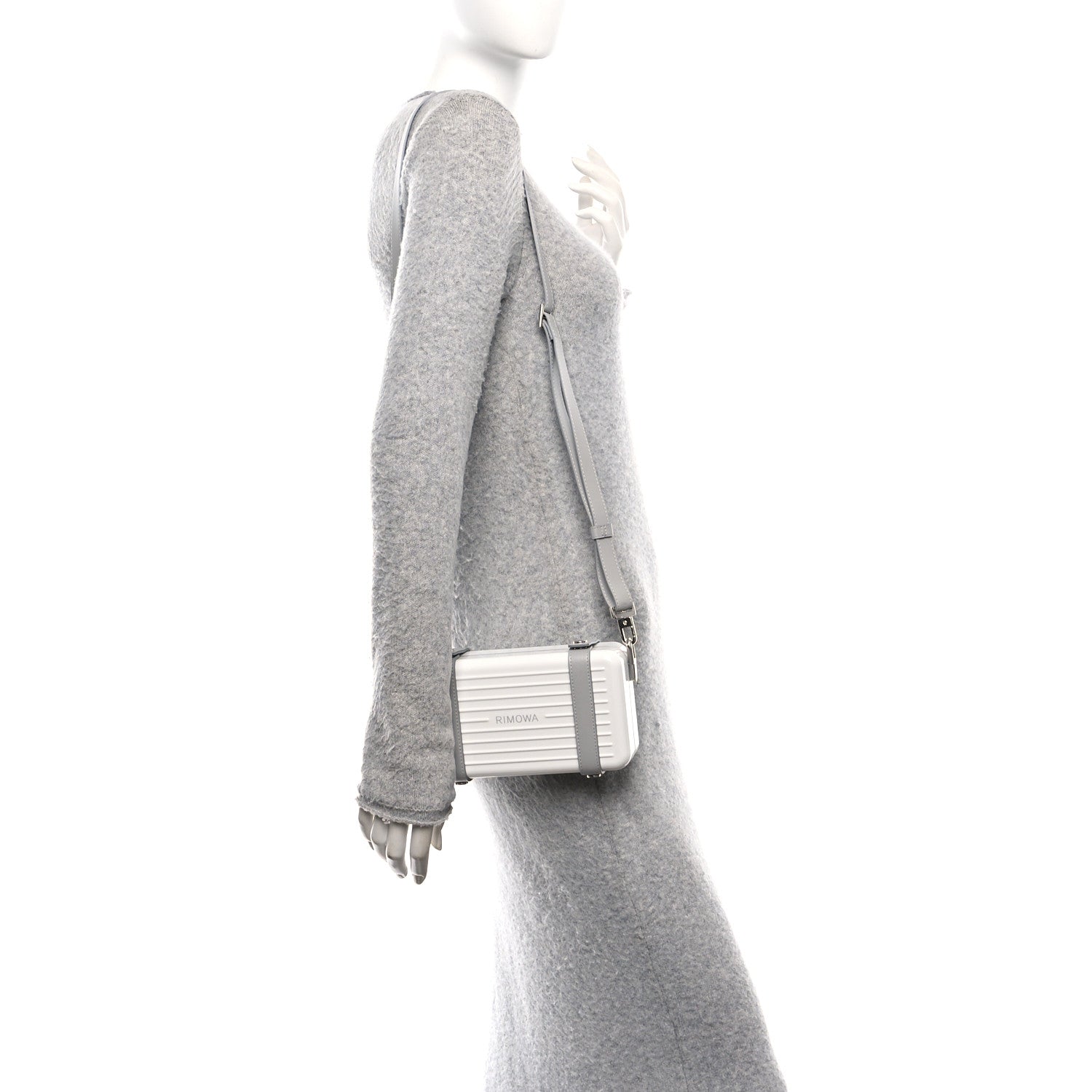 Rimowa Gloss Polycarbonate Personal Cross-Body Bag White Grey 2 of 10