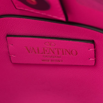 Valentino Garavani Nappa Small Roman Stud The Handle Bag Pink PP 6 of 9